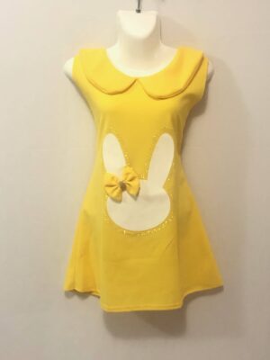 vestido niña conejo amarillo